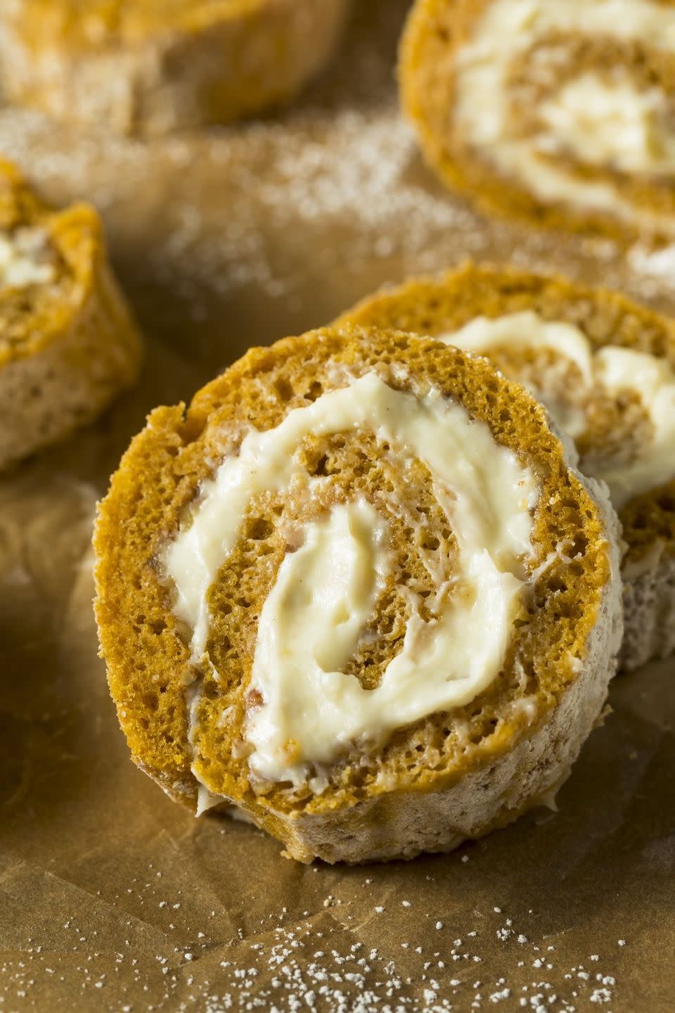 <p>This pumpkin roll recipe may look complicated, but it's actually a cinch to make. So gooey. So creamy. So delicious.</p><p><em><a href="https://www.goodhousekeeping.com/food-recipes/a6870/pumpkin-roll/" rel="nofollow noopener" target="_blank" data-ylk="slk:Get the recipe for Pumpkin Roll »;elm:context_link;itc:0;sec:content-canvas" class="link ">Get the recipe for Pumpkin Roll »</a></em></p>
