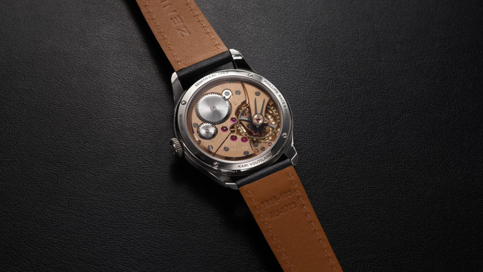 Zenith X Voutilainen X Phillips Caseback Showing the Caliber 135-0