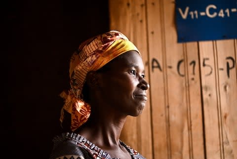 Pascaline Ntawuhorahirwe, a mother of six and resident of Mahama since 2015.  - Credit: Maggie Andresen&nbsp;