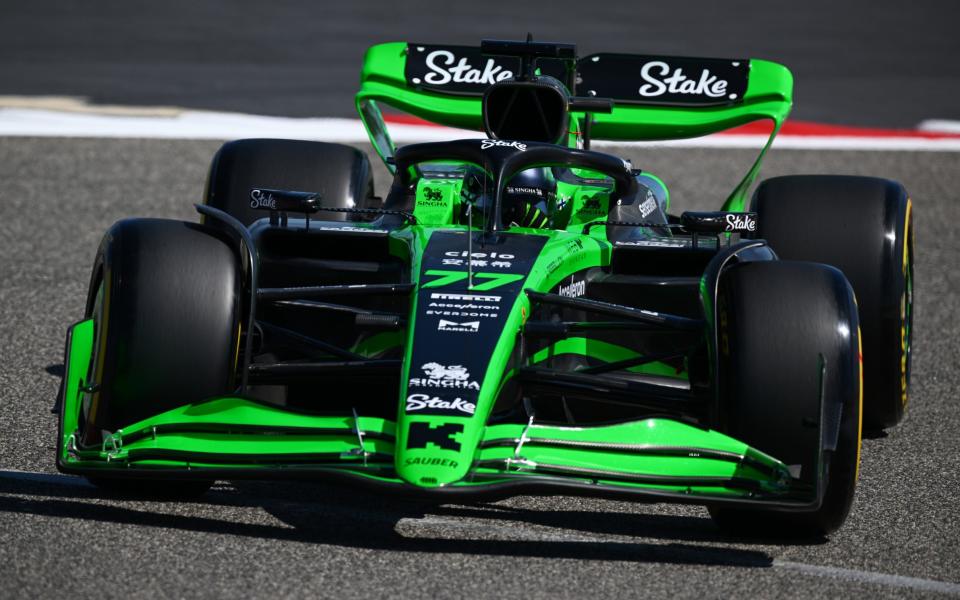 Valtteri Bottas of Finland driving the (77) Kick Sauber C44 Ferrari on track during day one of F1 Testing at Bahrain International Circuit on February 21, 2024 in Bahrain, Bahrain