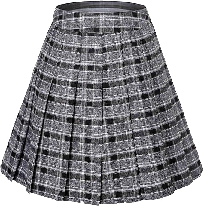 Short High Waist Pleated Skater Tennis Skirt
