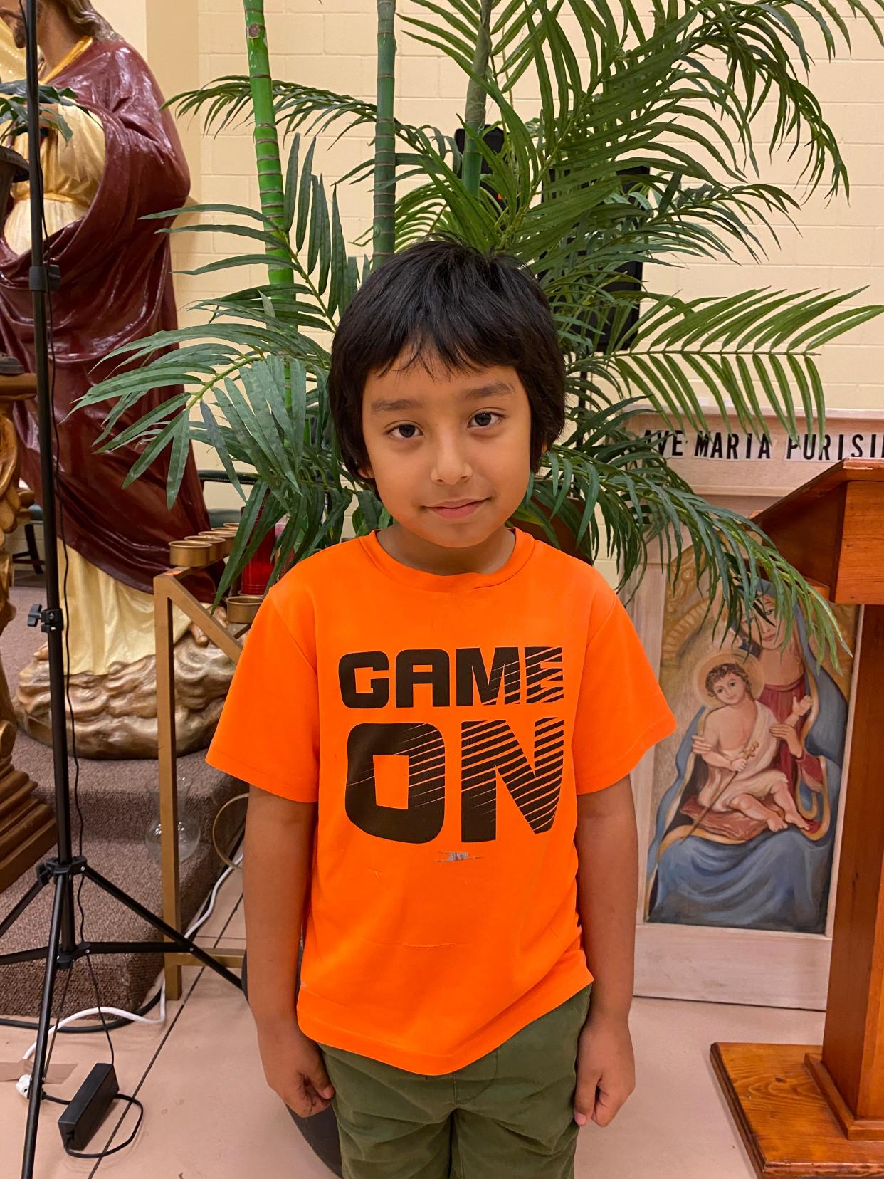 Junior Lopez, a second-grader at Pierson Elementary, participates in Food Brings Hope's KidsZone program in Pierson.