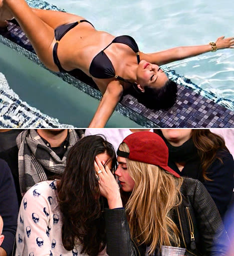 467px x 510px - Kris Jenner's Bikini Body, Michelle Rodriguez, Cara Delevingne Kiss  Courtside: Top Stories