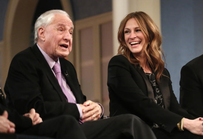 TODAY -- Pictured: (l-r) Garry Marshall and Julia Roberts appear on NBC News' &quot;Today&quot; show -- (Photo by: Peter Kramer/NBC/NBC NewsWire via Getty Images)