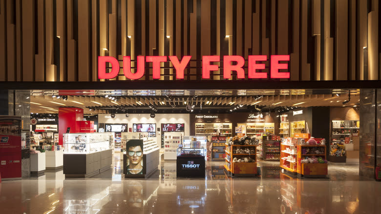 airport duty free storefront