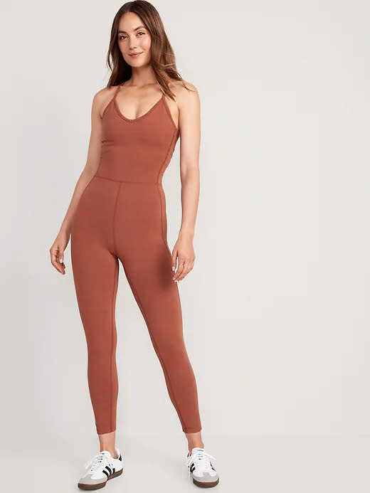 PowerChill 7/8-Length Cami Jumpsuit. Image via Old Navy.