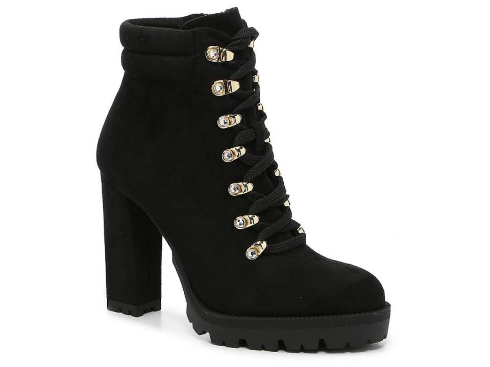 dsw black heel boots