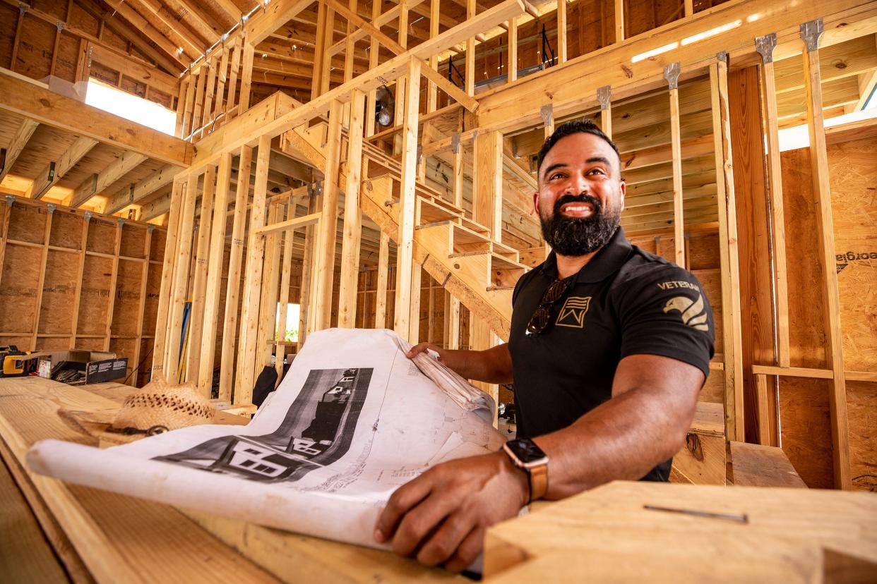 Franklin Cruz, 43, founder of True Investors and Elon Wright construction, is building at least three single-family homes on West 13th and 14th streets in Lakeland. The homes feature butterfly style roofs, and early renderings have stoked a lot of social media debate.