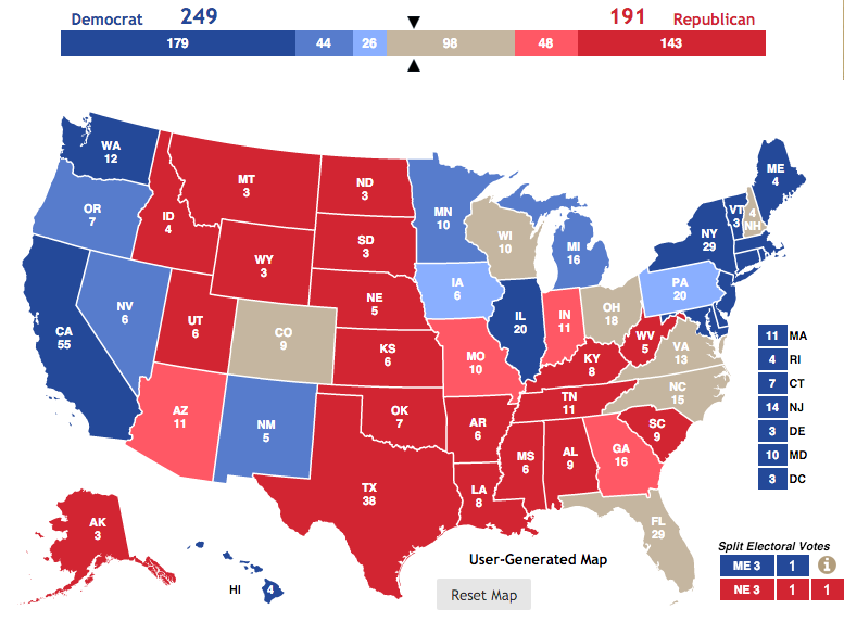 2016 Election Map: Here's How Many Points Each State Gets in Electoral College 