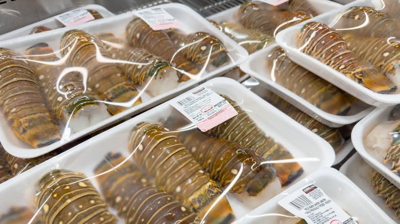 Packaged lobster tails
