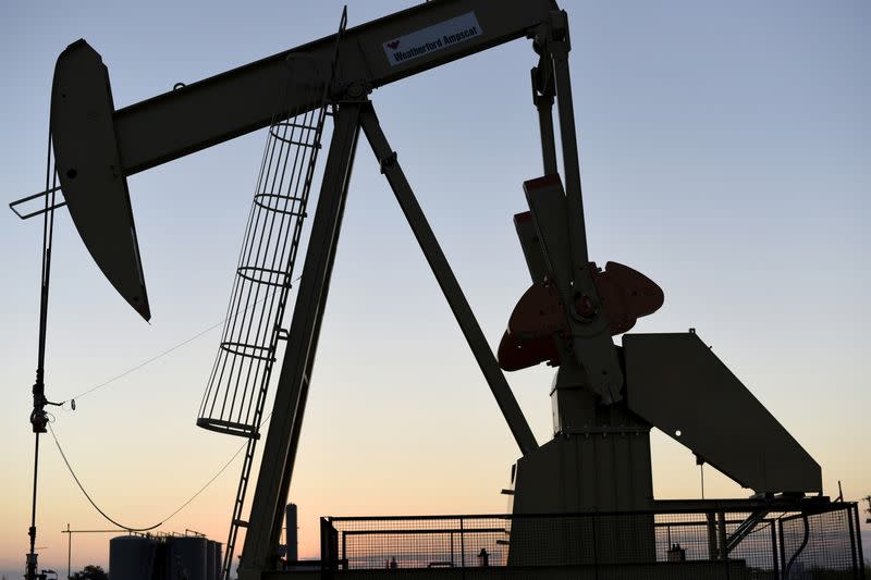 FILE PHOTO: An energy installation on a property leased to Devon Energy Production Company by the Catholic Archdiocese of Oklahoma City is seen near Guthrie