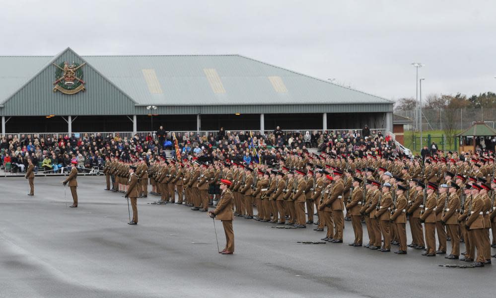 A graduation parade at the Army Foundation College in Harrogate