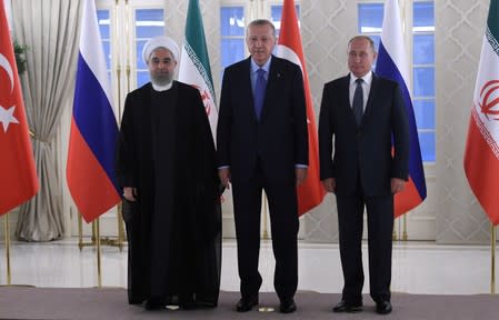 Presidents Putin of Russia, Rouhani of Iran and Erdogan of Turkey meet in Ankara