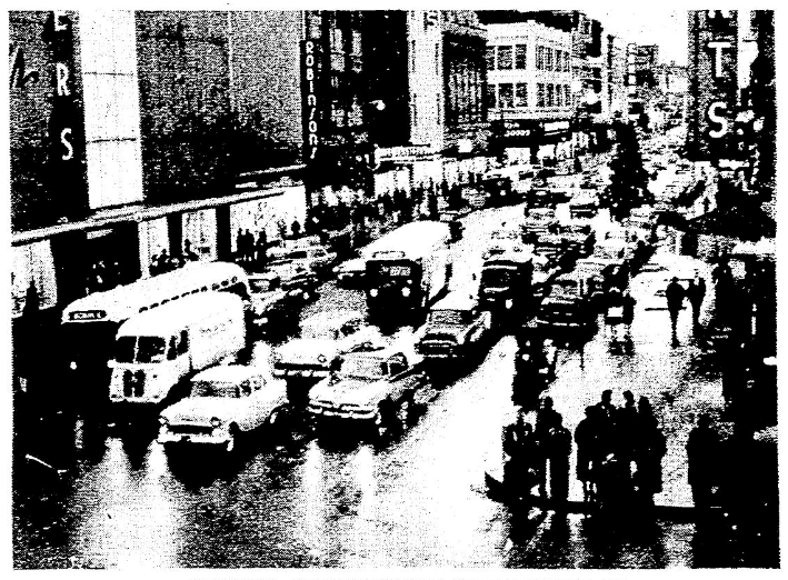 This photo from the Nov. 16, 1975, Journal Star shows the 200 block of South Adams three days after Christmas 1959.