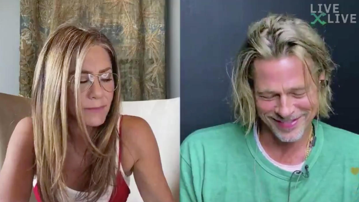 Brad Pitt Blushes as Jennifer Aniston Calls Him Cute During Table Read