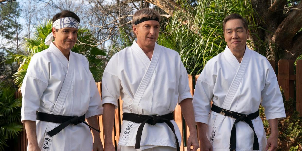 ralph macchio, william zabka, yuji okumoto, cobra kai, season 6