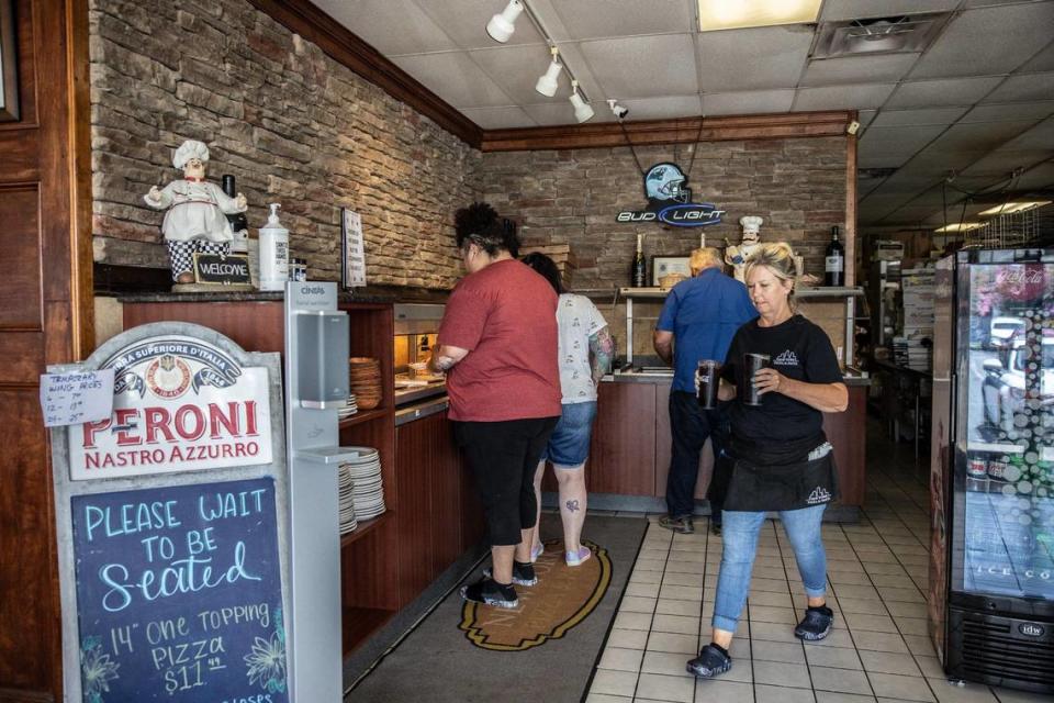 The buffet at New York Pizza & Pasta In Charlotte, N.C., on Monday, July 12, 2021.