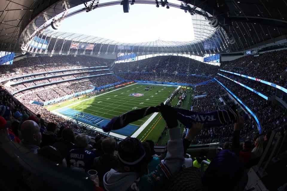 The NFL hosts games at the Tottenham Hotspur Stadium annually (Getty Images)