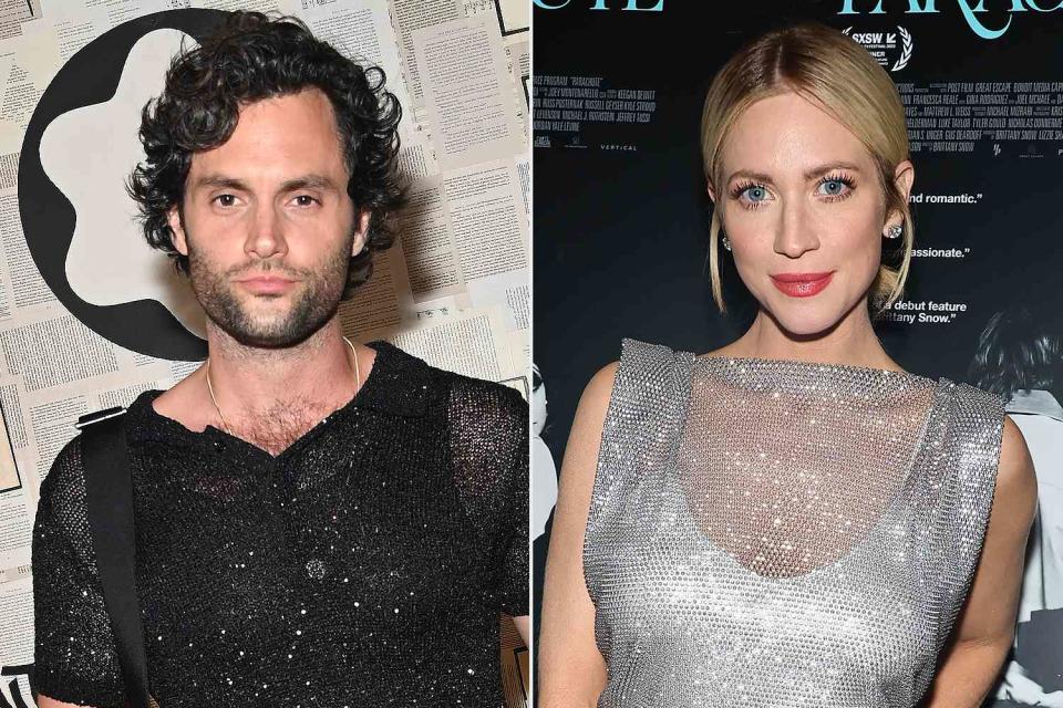 <p>Mark Sagliocco/Getty; Theo Wargo/Getty </p> Penn Badgley; Brittany Snow