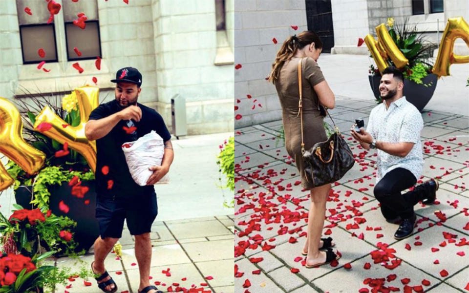 Wael Mansour has gone viral after his starring role in his friend's proposal [Photo: Instagram]