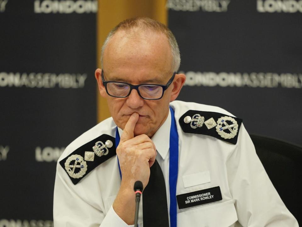 Metropolitan Police Commissioner Sir Mark Rowley (PA)