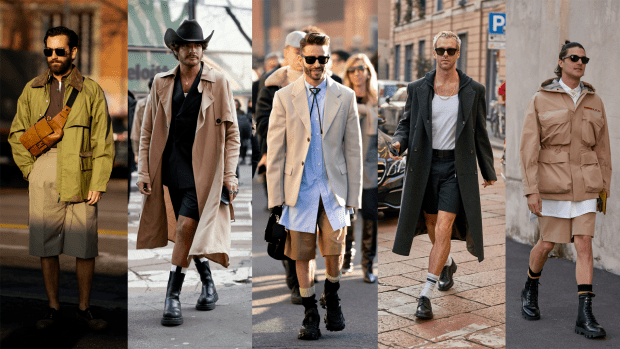 On the street at Milan Fashion Week Men's Fall 2020.