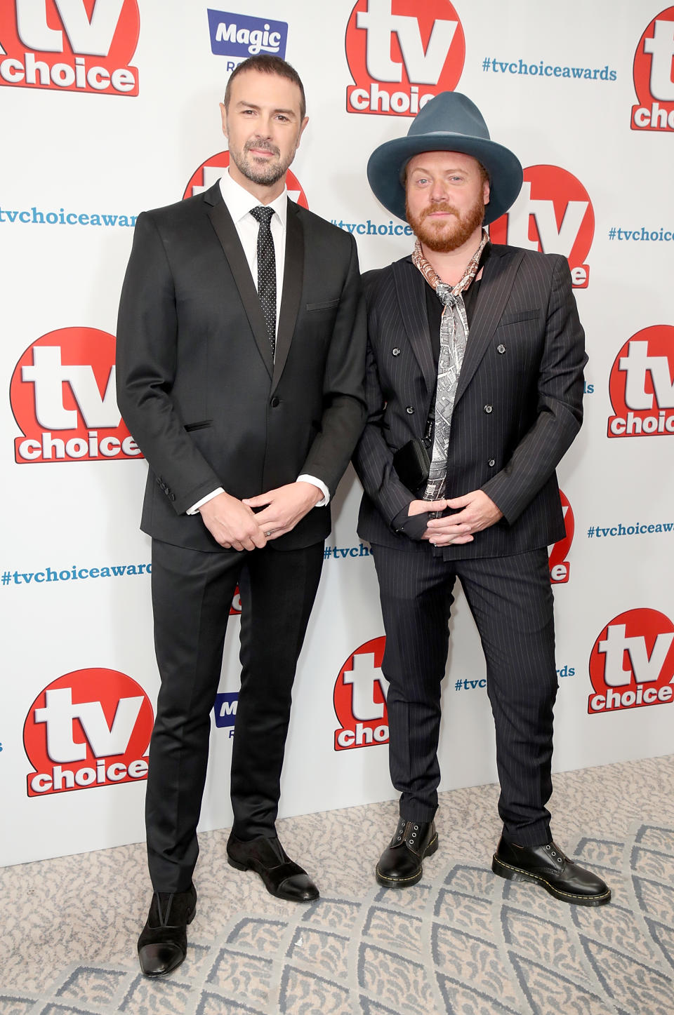 LONDON, ENGLAND - SEPTEMBER 10:  Paddy McGuinness (L) and Leigh Francis attend the TV Choice Awards at The Dorchester on September 10, 2018 in London, England.  (Photo by Mike Marsland/Mike Marsland/WireImage)