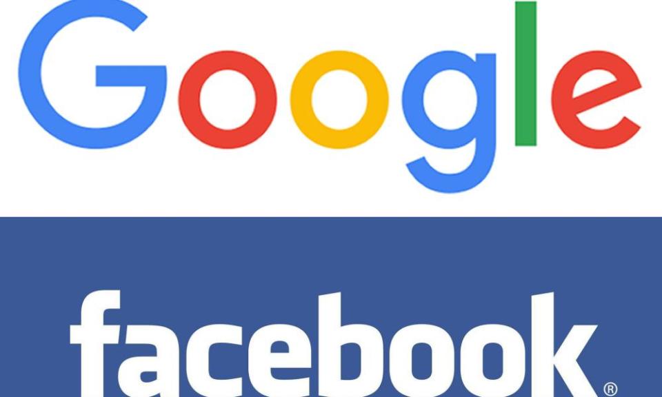 Google and Facebook logos