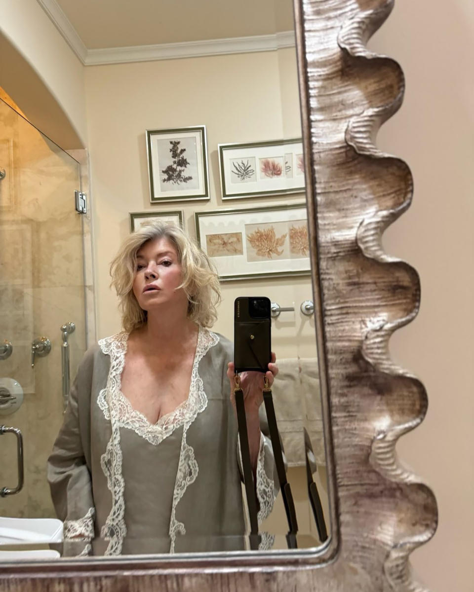 Martha Stewart poses for selfie