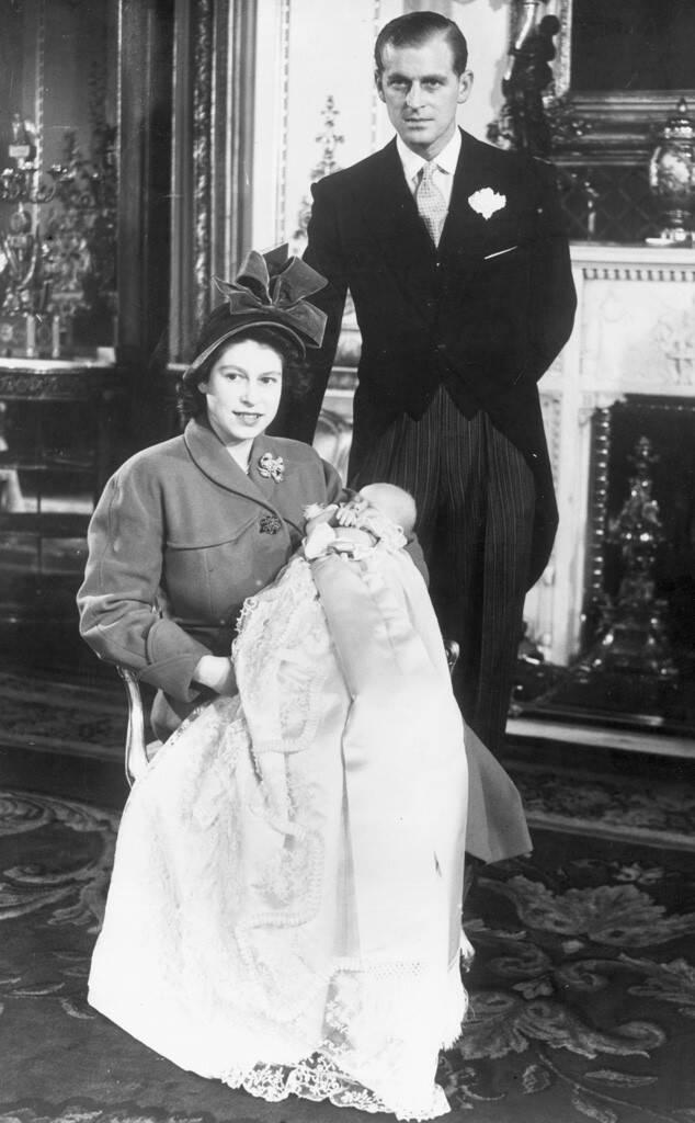 Queen Elizabeth, Prince Philip, Prince Charles, 1948, Widget