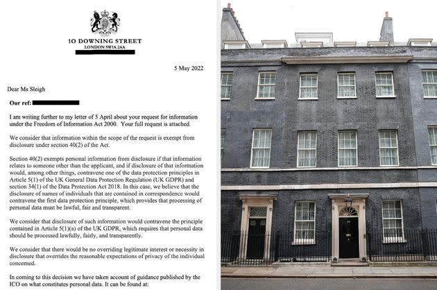 The final letter from the Cabinet Office to HuffPost UK (Photo: Getty / HuffPost UK)