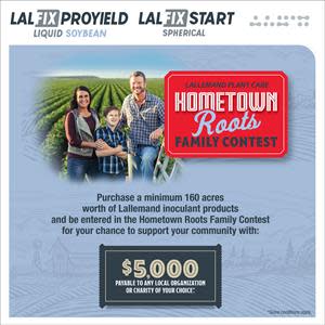 Purchase a minimum of 160 acres worth of Lallemand inoculant products and be entered in the Hometown Family Roots Contest for your chance to support your community with a $5,000 contribution from Lallemand.