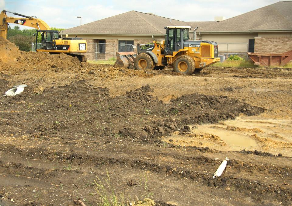 "The pit" in front of Evenglow's construction site was part of the flooding concerns held by resident Dale Carstens.