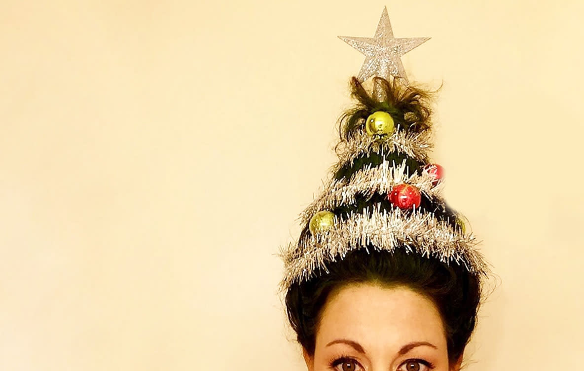 Christmas tree hair