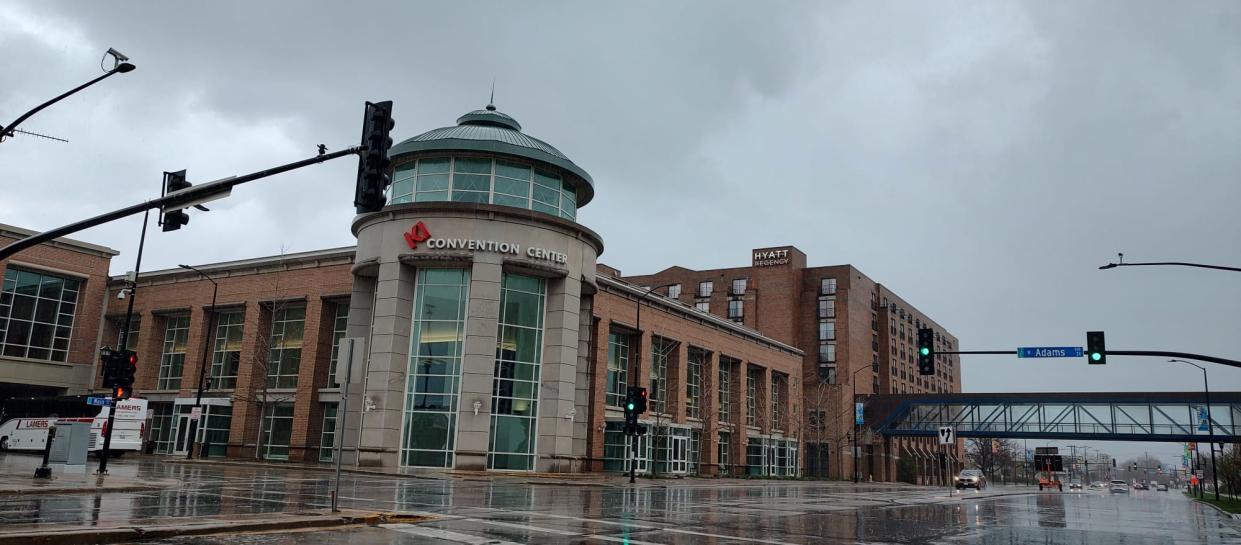 The Hyatt Regency is located at 333 Main St., in downtown Green Bay.