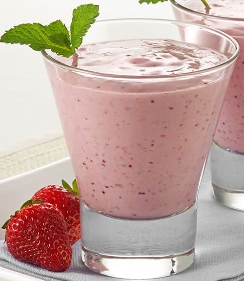 Strawberry-Banana-Flax Seed Smoothie