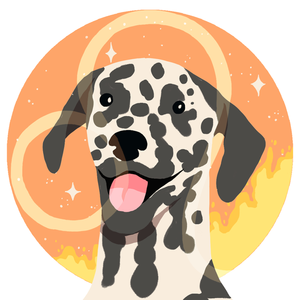 dalmatian leo astrology illustration