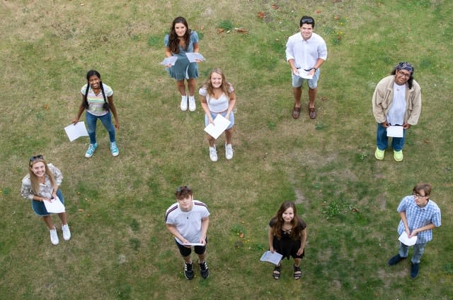 Students at Norwich School receive their A-level results