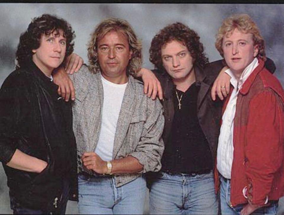 Drummer Dennis Elliot with hard rockers Foreigner in an undated photo.