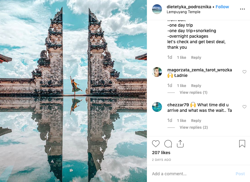 The temple gate is known to the western world as "The Gates of Heaven" and has featured in hundreds of Instagram posts in recent years. Source: Instagram