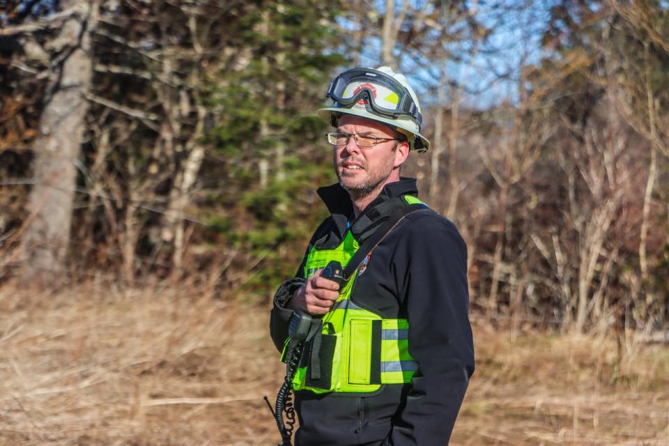 Wolfville Fire Department deputy chief Chad Schrader says an excavator was called in to help fully extinguish the fire.