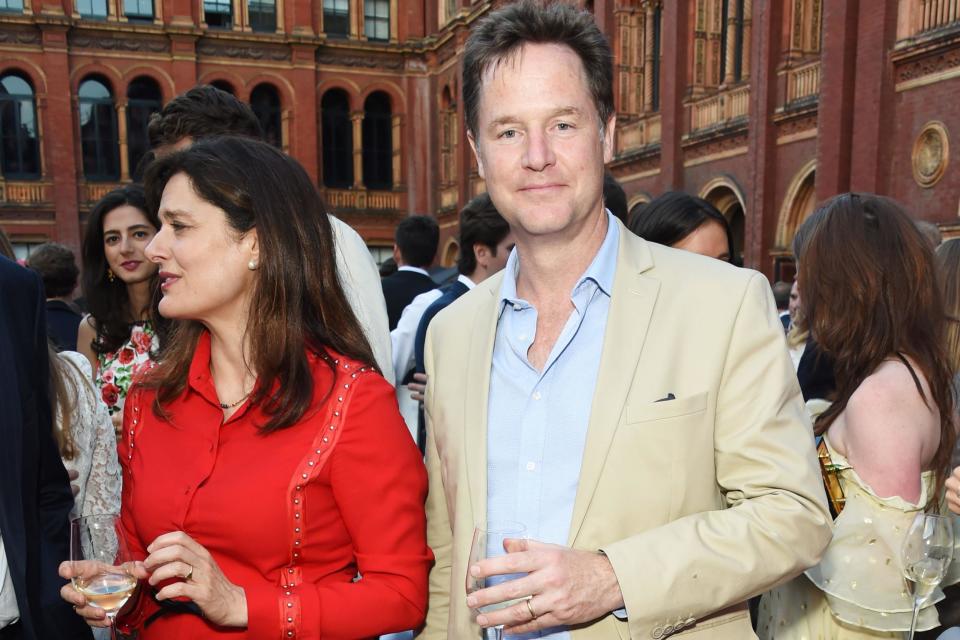 A toast farewell: Miriam González Durántez and Nick Clegg (Photo: Dave Benett/ Getty Images)