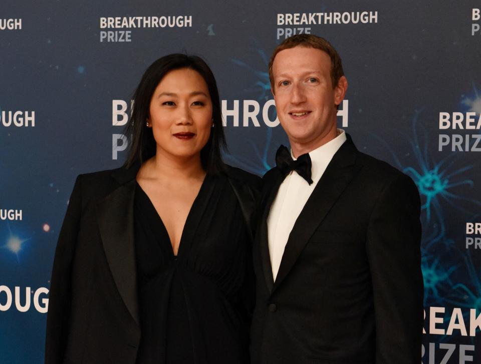 Mark Zuckerberg and his wife, Priscilla Chan, attend the Breakthrough Prize awards in Mountain View, California, in November. The couple has defended Facebook's refusal to ban or fact-check political ads. (Photo: Kate Munsch/Reuters)