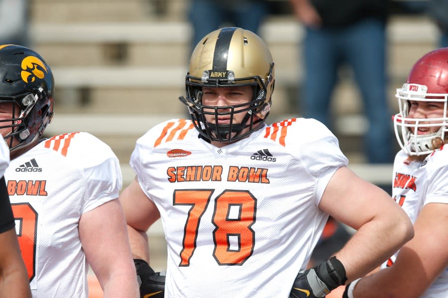 Toth played in the 2018 Senior Bowl after his playing career at Army West Point. (AP Photo/Brynn Anderson)