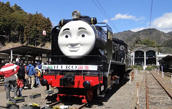 2014年「湯瑪士小火車」造型蒸汽火車初次亮相，就引發話題與注目。(圖片來源／大井川鐵道株式會社)