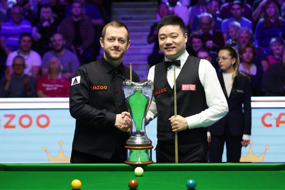 Ding Junhui dominated the opening session of his UK final against Mark Allen (Isaac Parkin/PA) (PA Wire)