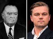 (FILE PHOTO) In this composite image a comparison has been made between J. Edgar Hoover (L) and Actor Leonardo DiCaprio. Oscar hype begins this week with the announcement of the nominations for the 69th annual Golden Globes and the 18th Annual Screen Actors Guild Awards. Luise Rainer became the first actress to receive an Academy Award for her role in the 1936 biopic 'The Great Ziegfeld,' playing stage performer Anna Held. Over half of the last ten Oscars for best actor or actress have been for performances in a biopic. The trend continues this year with the nominations for actors Michelle Williams, Meryl Streep, Viggo Mortensen, Brad Pitt and Leonardo DiCaprio for their roles in 'My Week With Marilyn.' 'The Iron Lady,' 'A Dangerous Method,' 'Moneyball' and 'J Edgar.' ***LEFT IMAGE***1965: FBI dir. J. Edgar Hoover looks on at Andrews AFB in 1965. (Photo by Stan Wayman//Time Life Pictures/Getty Images)***RIGHT IMAGE***TOKYO - JULY 21: Actor Leonardo DiCaprio attends the 'Inception' press conference at the Ritz-Carlton Tokyo on July 21, 2010 in Tokyo, Japan. The film will open in Japan on July 23. (Photo by Kiyoshi Ota/Getty Images)
