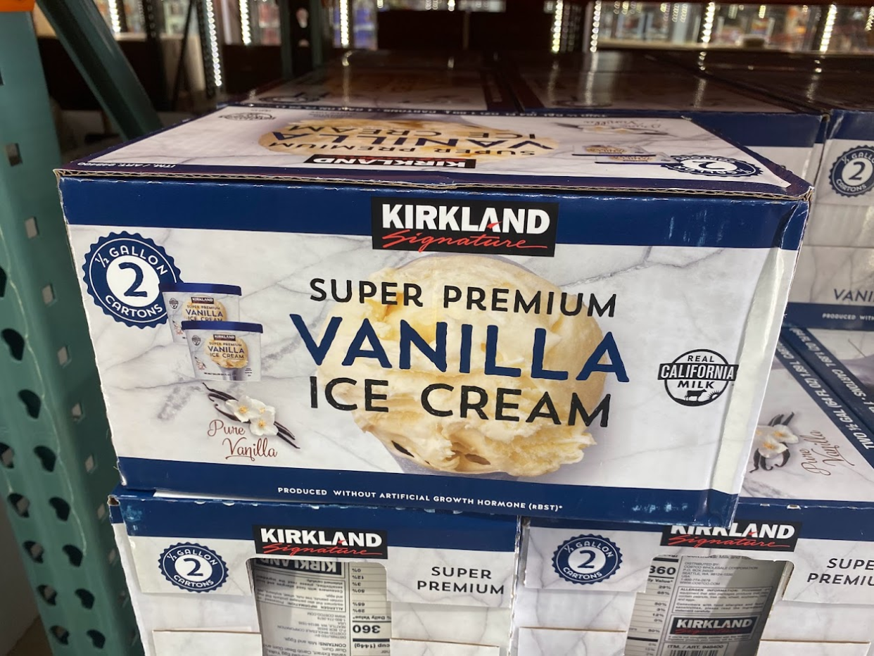 Costco Kirkland Signature vanilla ice cream