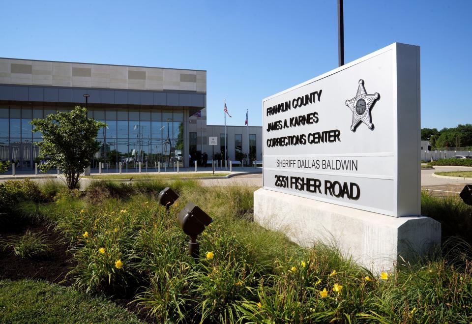 July 13, 2022; Columbus, Ohio, USA; The new James A. Karnes Corrections Center serving Franklin County was dedicated on Wednesday, but the $360 million facility won't open until this fall. Mandatory Credit: Barbara J. Perenic/Columbus Dispatch