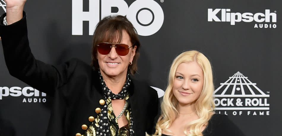 Guitarist Richie Sambora and his daughter, Ava Sambora, on the red carpet at the 33rd Annual Rock & Roll Hall of Fame Induction Ceremony at Public Auditorium on April 14, 2018, in Cleveland, Ohio.